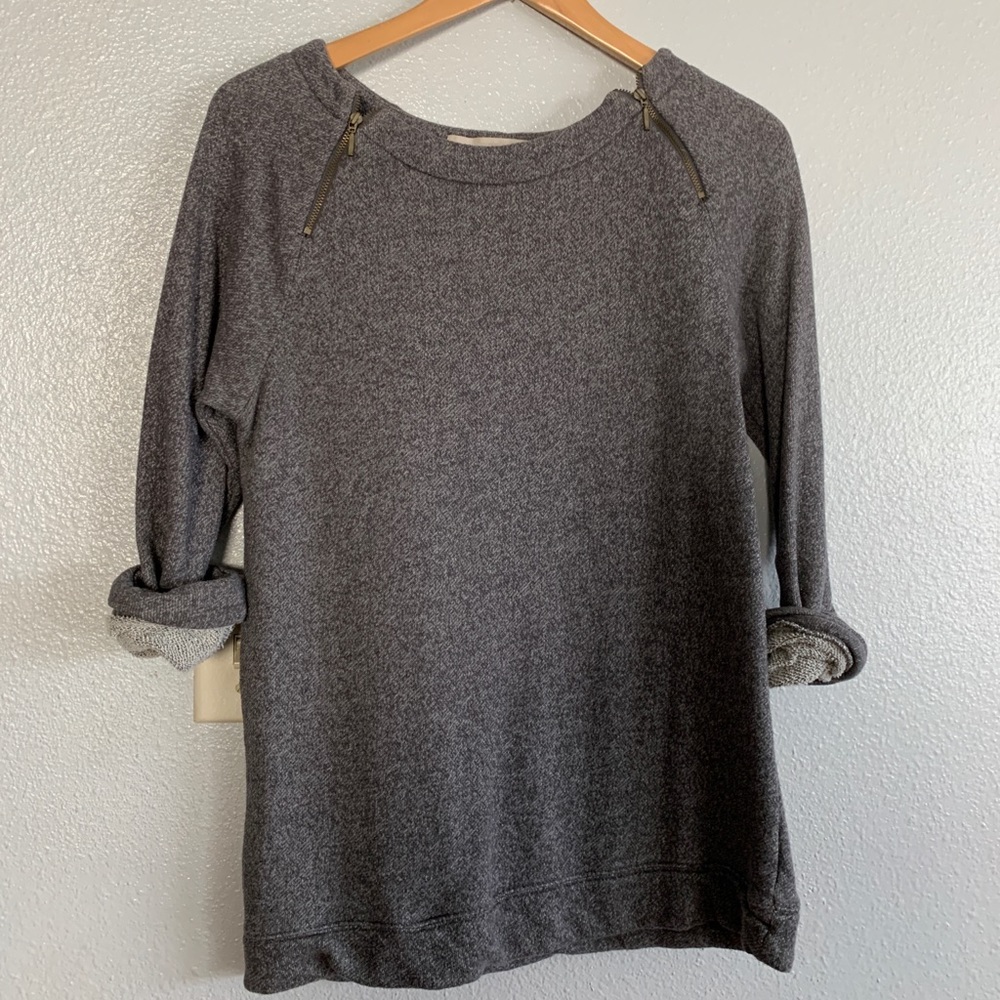 LOFT Zip Shoulder Sweatshirt